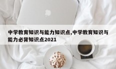 中学教育知识与能力知识点,中学教育知识与能力必背知识点2021